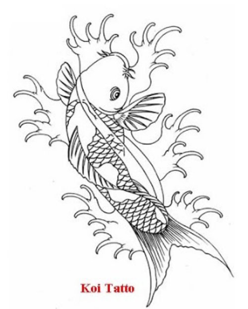 Amazing Carp Fish Tattoos Design